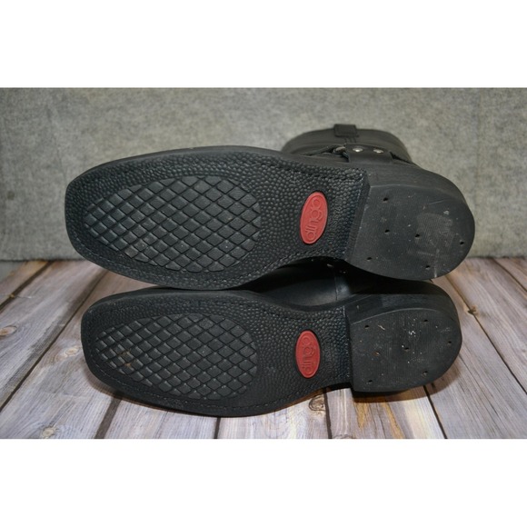 Dingo Boots Womens 10 Dean Black Leather Harness Motorcycle Mid Calf DI07370 - Picture 12 of 16